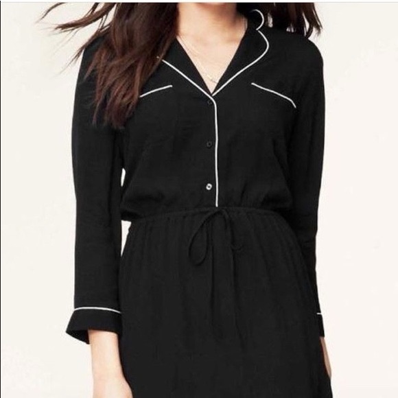 EUC | LOFT  Collared Button Down Blouson Dress!! - Picture 3 of 9